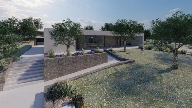 Kastellos bei Kournas Kreta, Kastellos bei Kournas: Elegante und moderne Villa im Bau zu verkaufen Haus kaufen